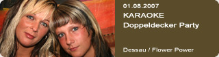 Galerie: KARAOKE-Doppeldecker-Party<br>Flower Power / Dessau / 