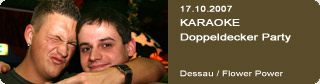 Galerie: KARAOKE-Doppeldecker-Party<br>Flowerpower / Dessau / 